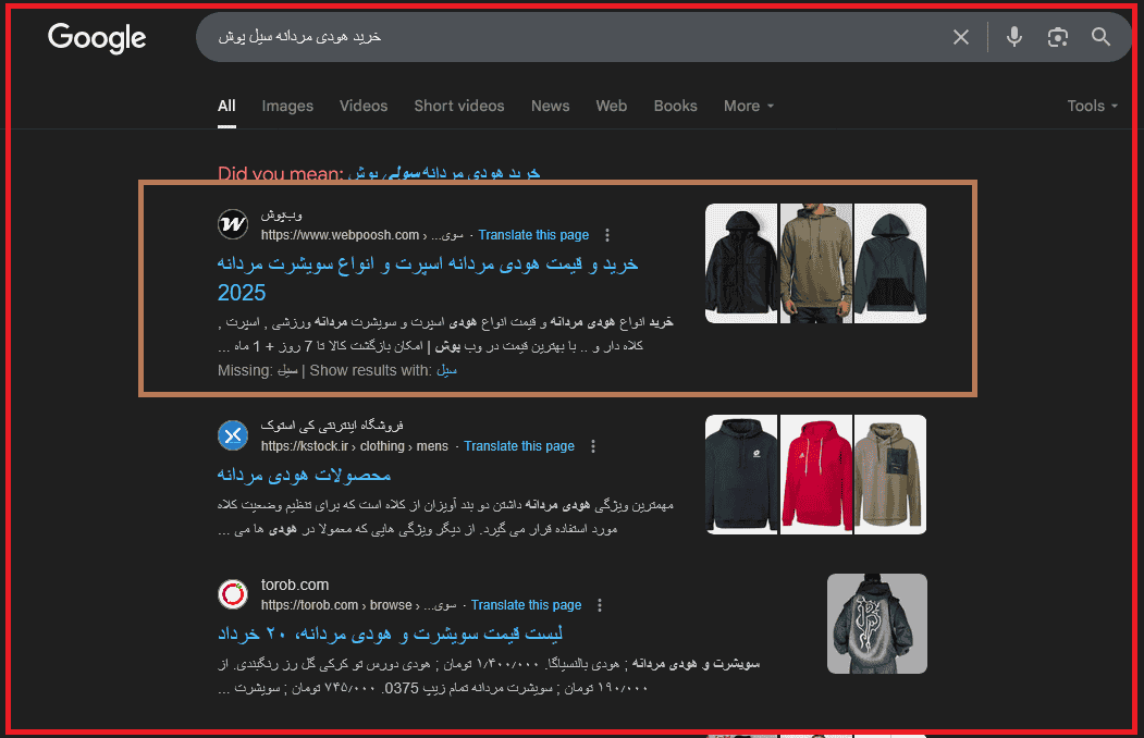 عکس سایت سئو شده در تبریز